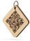 Porte-clés personnalisé avec QR Code - QR Code avec informations utiles en cas de perte de clés (bois carré)