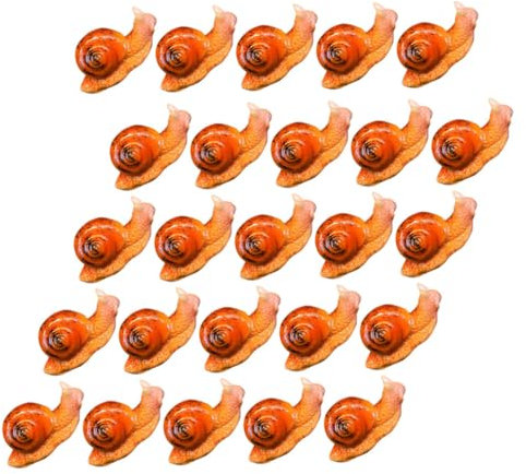 Toyvian Kleiner Schneckenfiguren Harz 25 Stück Miniatur Schneckenstatue für Mikrolandschaft Garten Schreibtisch Kreative Dekoration Süße Tierfiguren Vielseitig Einsetzbar