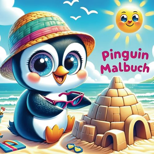 Pinguin Geschenk: Pinguin Malbuch für Kinder, Entdecke 50 Spaßfakten und Lerne Mehr über Pinguine, Perfekt für Kleine Entdecker und Naturfreunde
