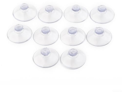 FACULX 10 ventose trasparenti in plastica trasparente, 20 mm, 25 mm, 40 mm, per cucina, bagno, battente, ganci da parete (25 mm)