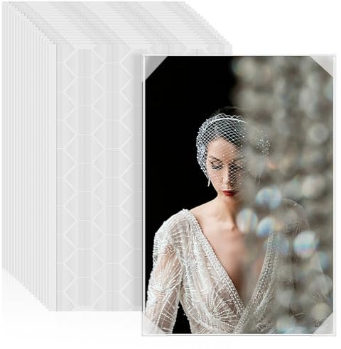 DIYEAH Fotoecken Transparente Selbstklebende Eckaufkleber Zur Bildmontage Für DIY-Scrapbook-Alben 20 Blatt