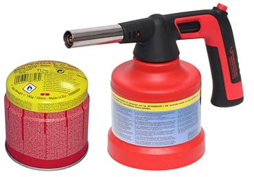 ROTHENBERGER Industrial Lötlampe RS 200 Piezo inkl. 1x C200 Supergas | 180° Drehung | Leistungsstarker Lötbrenner mit | Ideal für Weichlöten, Auftauen, Reparaturarbeiten | Robustes Gehäuse