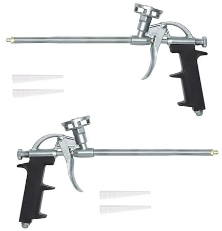 1 pistolet à mousse PU, pistolet à mousse d'étanchéité, pistolet de distribution de mousse, pistolet à mousse d'expansion à isolation thermique, utilisé pour combler les espaces des fenêtres scellées