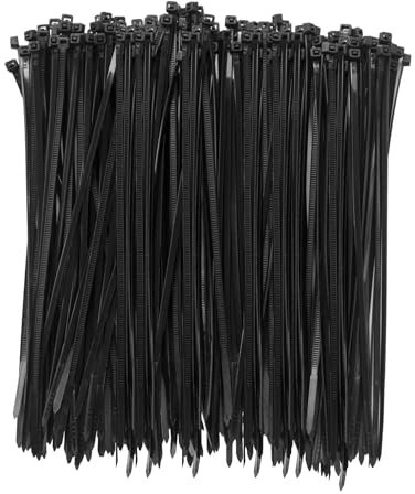 HAN-LBG Black Cable Ties Heavy Duty 400mm x 9mm(100 Pack), Large Thick Zip Ties with 80kg Tensile Strength, Extra Long Wire Ties Wraps for Outdoor Awnings Water Pipes Plant Fence