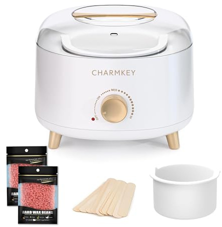 Waxing kit for Women Men, Wax Warmer Hari Removal with 500ml Silicone Bowl, 2 Bags Hard Wax Beads and 20 Applicator Sticks, Wax Machine with Full Body,Bikini,Eyebrow,Face