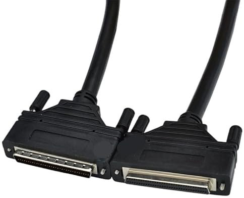 HARTYC SCSI-Kabel CN68P Stecker auf Buchse, 68 Paar mit 68 Löchern, Datenkabel, Spritzguss, feste Shrapel-Schraube, Direktverkauf (2 m, Spritzguss)