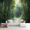 DSKJoviality Papier peint autocollant amovible avec motif forêt de bambou vif pour salon, chambre à coucher, salle à manger