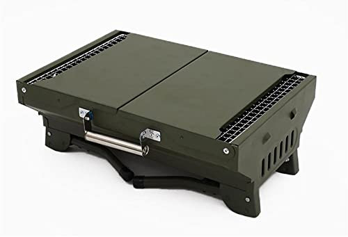 Parrilla portátil Plegable de carbón, miniparrilla de sobremesa, Ideal para Acampar al Aire Libre.