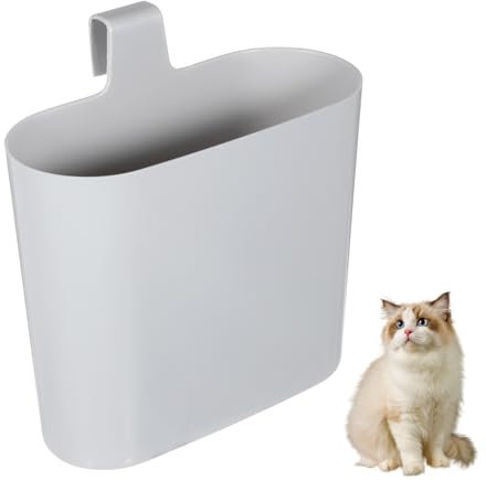 GALPADA Base de Pelle à litière pour Chat Pelle à litière avec Support Caddie litière Chat Poubllele litiere Chat Porte-écopage de Chat Supports de Stockage Scoop Plastique Gris Clair
