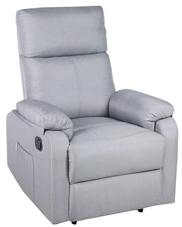 ECODE® Sillón Reclinable Manual de Tela con Calor Lumbar, Reposabrazos Lavables, Sistema Pared Cero y USB de Carga – Comodidad para Personas Mayores en Salones o Espacios Reducidos