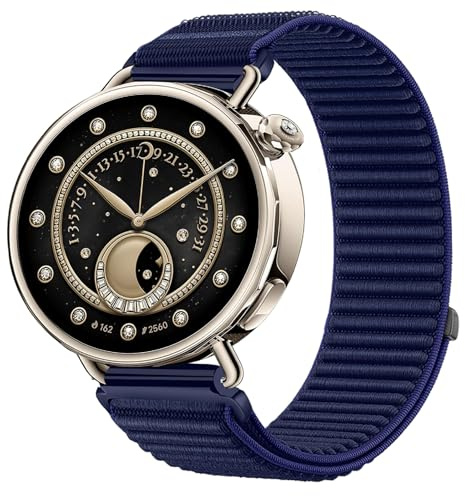 GIOPUEY Correas Compatible con Xiaomi Watch S4 41mm, Nylon Transpirable Sport Correa Loop Deportiva de Nylon Trenzado Strap Band - Darkblue