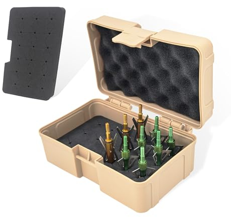 Wamlet Broadhead Box Storage Broad Heads Case Outdoor Arrow Tips Organizer for Compound Bow and Crossbow Accessories - Holds 18pcs Broadheads(Case Only)