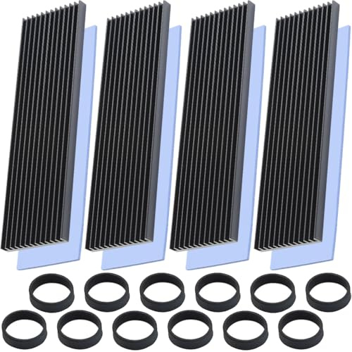 HAAMNING7 M.2 SSD Heatsink 2280 SSD Kühler Kühlkörper mit NVMe SSD Thermal Silicone Pad NVMe Kühlkörper für M.2 PCIE NVMe SSD/M.2 SATA SSD (4 Pack)