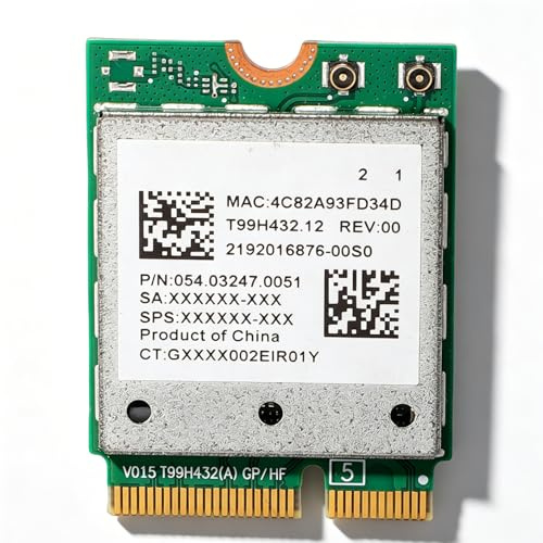 LICAEVEY WiFi 7 Card QCNCM865, 5800Mbps M.2 Key E Tri Band (2.4/5/6GHz) Wireless Adapter with 4K QAM, Ultra Low Latency for Wins 11 Only