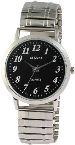 Clasixx Herren Armbanduhr aus Edelstahl in Silber, in Einer Länge von 19 cm, Klassisches Design für jeden Mann