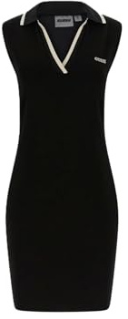 Guess Damen Kurzes Kleid Polyester V6GK02K2928, Schwarz , M Kurz