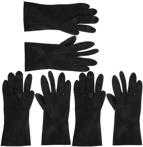 KICHOUSE Friseurhandschuhe Größe L zum Haarefärben und Waschen 3 Rutschfest aus Kunststoff und Gummi für Damen und Beim Friseur oder