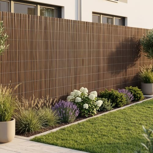 casa.pro Brise-Vue Canisse en Osier Hyssna 180 x 500 cm Naturel | extérieur, jardin, balcon, terrasse, habillage clôture, garde-corps palissade, fixation rapide, protection vent et soleil