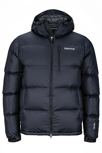 Marmot Herren Guides Down Hoody Ultra-leichte Daunenjacke, 700 Fill-Power, Warme Outdoorjacke Mit Kapuze, Wasserabweisend, Winddicht, Schwarz (Black), S