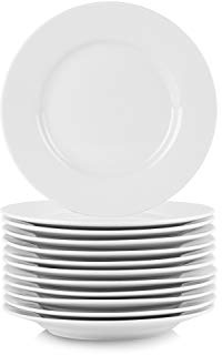 10 Strawberry Street 6 Catering Round Appetizer Plate, Set of 12,White