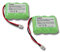 vhbw 2X Batterie Compatible avec Alcatel Altiset Easy L, 2070, 2570, Altiset Comfort téléphone Fixe sans Fil (600mAh, 3,6V, NiMH) Vert
