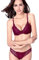 ZUKULIFE Donna Pizzo Push Up Regolazione Reggiseno Sets - (Vino Rosso 2B)