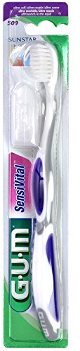 GUM SensiVital extraweich Zahnbürste, 6er Vorteilspack (6 Stück, Weiß)