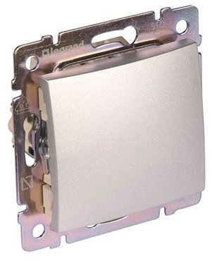 Legrand – 770216 Poussoir 10 AX/250 V Hotte aluminium Valena ref. 6561050046