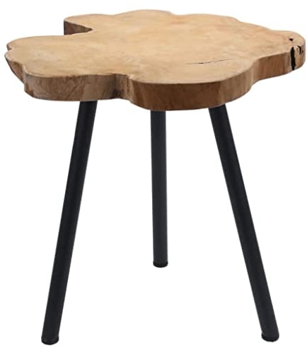 Teakholz Beistelltisch J010 Holztisch Wurzelholz Dreibeintisch aus Massivholz