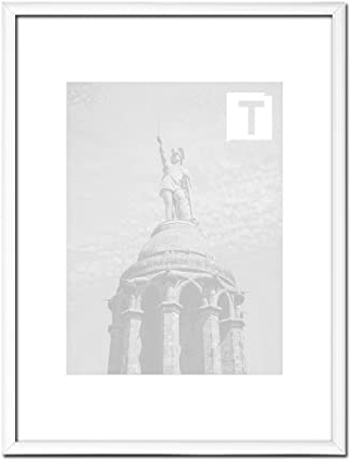 Antje Kunststoff Bilderrahmen 75 x 98 cm Groesse und Farbe wählbar 98 x 75 cm hier: Weiss mit Kunststoffglas Antireflex 1 mm