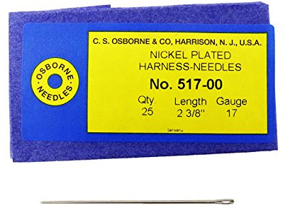 C.S. Osborne Pack of 25 Harness Needles #517 (517-00) Size 00 Made in USA