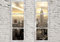 decomonkey Fototapete New York 350x256 cm XL Tapete Wandbild Wandbild Bild Fototapeten Tapeten Wandtapete Wandtapete Skyline Stadt Ziegel Muster Ziegelmauer Fenster