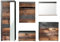 trendteam smart living - Indy - Garderoben-Set (Kleiderschrank + Sitzbank + Garderobenpaneel + Kommode + Wandspiegel) - Graphit Grau/Alteiche - (BxHxT) 265 x 192 x 37 cm - rustikales Design
