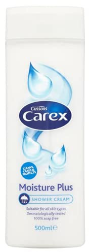 Carex Moisture Plus Shower Cream 500ml Shower cream containing milk protein; a natural skin moisturiser. Cleans and cares.