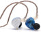 LINSOUL KZ ZSN Pro Dual Driver 1BA + 1DD Hybrid-Metall-Ohrhörer HiFi in-Ear-Monitor mit Abnehmbarem 2Pin Kabel, Zin Legierungspanel(Blau, Ohne Mikrofon)