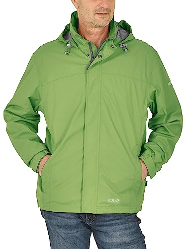 PRO-X elements Funktionsjacke Herren MERAN I Regenjacke mit verschweißten Nähten, Unterarmbelüftung inkl. Packsack I Atmungsaktiv, wasser- & windfest