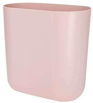 iDesign Cestino spazzatura, Piccola pattumiera bagno in plastica, Cestino rifiuti dal design snello per bagno, cucina e ufficio, rosa