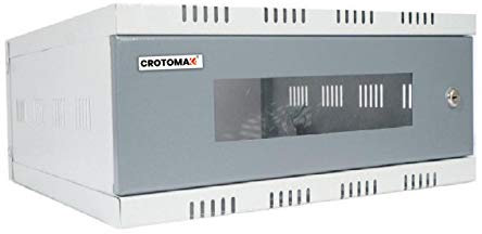 Crotomak 2U WiFi CCTV DVR Rack/NVR/Server/Network Rack with 3 Power Socket Plug Transparent Glass Door Metal Cabinet Box(Size 2: 40cm X 40cm X 15cm)