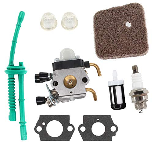 AISEN Carburateur avec filtre à air et bougie d'allumage pour coupe-bordures Stihl FS 45, FS 46, FS 55, FS 38, FC55, HL45, HS45, KM55
