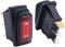 Taiss /2 Stücke Ein-Aus-Kippschalter Rot beleuchtetes Auto ON/OFF SPST 3 Pin 2 Position 16 A 250 VAC Wippschalter KCD3-101NW-ON/OFF
