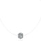 Collana in argento 925 trasparente con filo da pesca Collana con pendente in zircone rotondo per regali di gioielli da donna