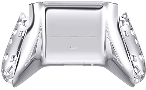 eXtremeRate Carcasa Trasera para Xbox Series S Xbox Series X Control Funda Protector con Placa de Batería Cubierta Posterior para Xbox Series S X Mando-No Incluye Shell de Grip(Plata Cromo)