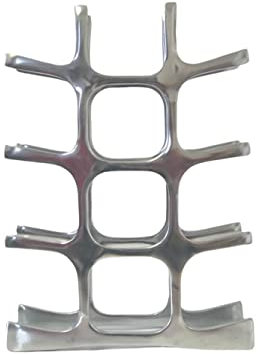Chabrias Ltd Modern Wine Bottle Stand Floor Standing Aluminium 12 Bottle Silver Wine Rack