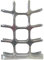 Chabrias Ltd Modern Wine Bottle Stand Floor Standing Aluminium 12 Bottle Silver Wine Rack