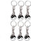 Craft 4 You 6 x Einkaufswagenchip UK Schlüsselanhänger £1 Münze Form Pfund Tokens Schlüsselanhänger für Supermärkte Schließfach Fitnessstudio (6 x Yin Yang)