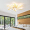 KeLuKes Modern Ceiling Fans with Lights and Remote 78cm Ceiling Fans with Lamps Silent Dc 6-Speed Dimmable Reversible Winter/Summer Led Fan Light for Bedroom Lounge Living Room,Gold