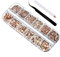 2000 Pcs Flat Back Gems Round Crystal Rhinestones 6 Sizes 1.5-6 mm with Pick Up Tweezer and Rhinestones Picking Pen for Crafts Nail Clothes (Champagne)