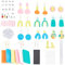 WEBEEDY Polymer Clay Earrings Making Kit 281 Pcs Clay Cutters Set mit 28 Formen Edelstahl Clay Cutter Tools, 6 Farben Oven Bake Modellierung Clay, Ideal Geschenk Erwachsene und Künstler