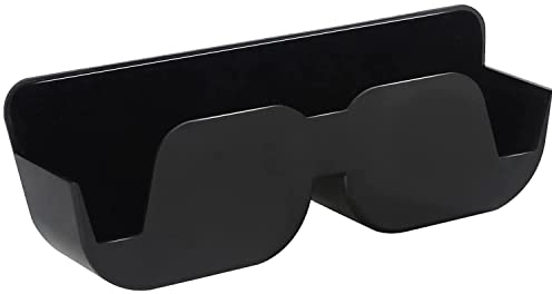 Schwarz Auto Brillenablage,Brillenetui Auto Sonnenbrillen,KFZ Sonnenbrillen Aufbewahrung Halterung selbstklebend mit Filzpolsterung für Brillen im Auto Brillenetui Ablagebox (162 mm x 55 mm x 35 mm)