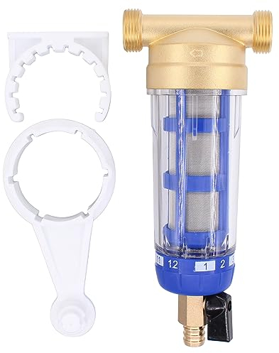 Wasserfilter wiederverwendbare Rückspülfilter Wasser Vorfilter Entkalken Regler Filter Hauswasserfilter Brunnenwasserschlauch Sedimentfilter 3/4 Wasserreiniger für ganzes Haus Wasserversorgungssystem